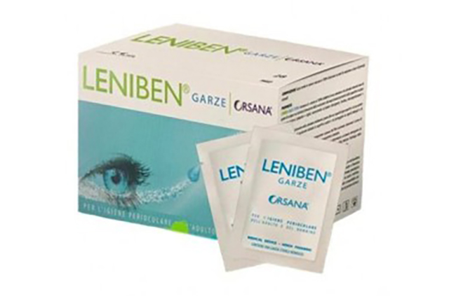 GARZA OCULARE LENIBEN CON ACIDO IALURONICO ED ESTRATTI VEGETALI 28 PEZZI - farmasorriso.com