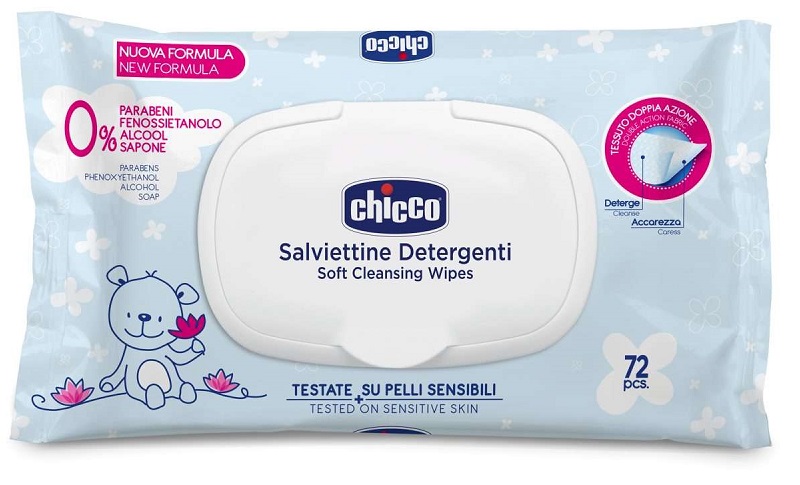 CHICCO COSMESI SALVIETTE 72 PEZZI PLAQ - farmasorriso.com