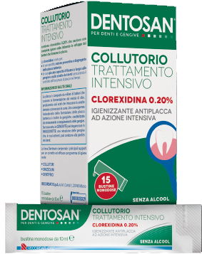 DENTOSAN COLLUTORIO MONODOSE INTENSIVO 0,20% 15 BUSTINE DA 10 ML - farmasorriso.com