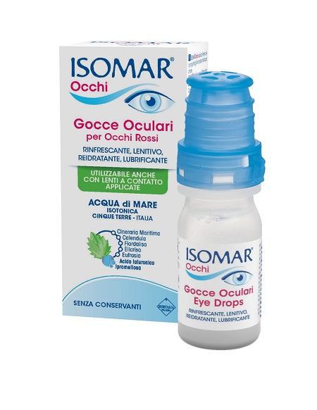 ISOMAR OCCHI GOCCE OCULARI ALL'ACIDO IALURONICO 0,20% 10 ML SENZA CONSERVANTI - farmasorriso.com
