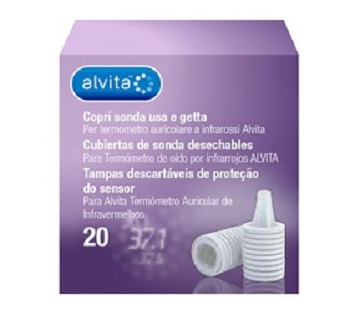 ALVITA COPRI SONDA USA E GETTA PER TERMOMETRO AD INFRAROSSI 20 PEZZI - farmasorriso.com