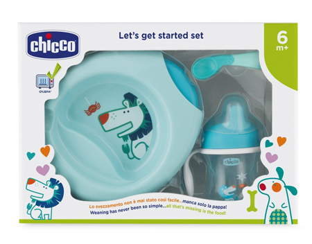 CHICCO SET PAPPA 6 MESI+ AZZURRO - farmasorriso.com
