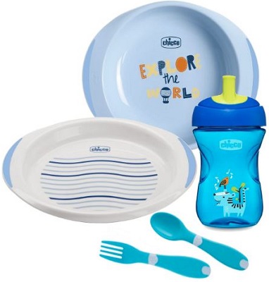 CHICCO SET PAPPA 12 MESI+ AZZURRO - farmasorriso.com