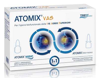 ATOMIX VAS KIT PER IGIENE FUNZIONALE DELLE VIE AEREE SUPERIORI ATOMIC WAVE + SPRAY - farmasorriso.com