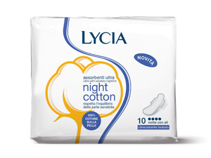 LYCIA COTONE ALI NOTTE 10 PEZZI - farmasorriso.com