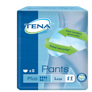 PANNOLONE PULL-UP TENA PANTS PLUS TAGLIA LARGE 8 PEZZI - farmasorriso.com