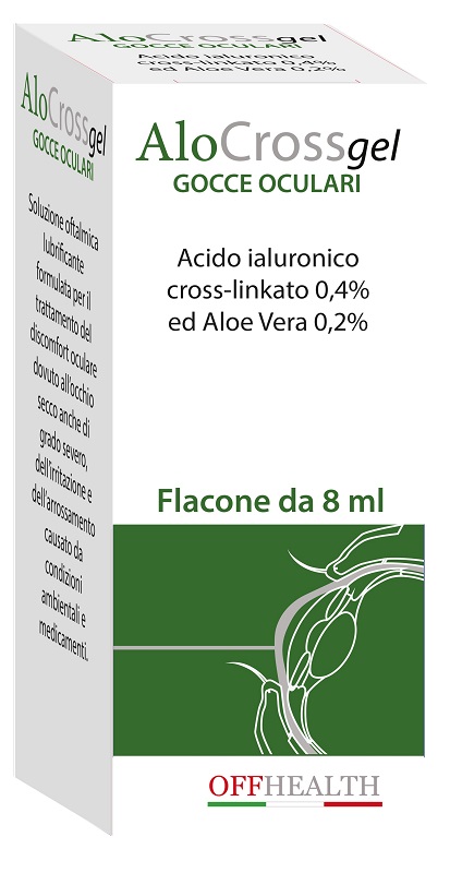 ALOCROSS GOCCE OCULARI ACIDO IALURONICO CROSS-LINKATO 0,2% E ALOE VERA 8 ML - farmasorriso.com
