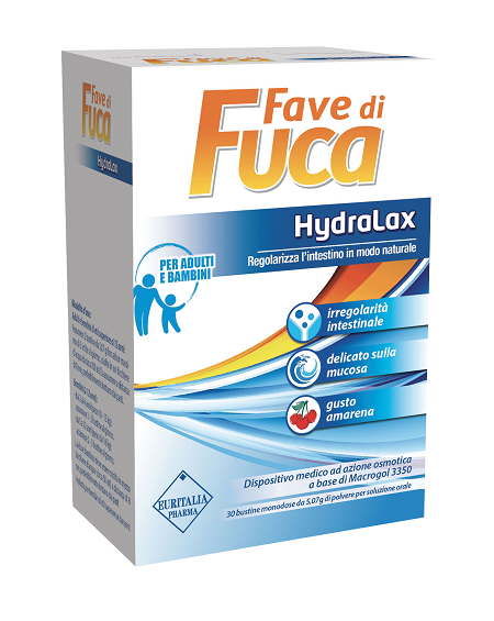 FAVE DI FUCA HYDRALAX 30 BUSTINE MONODOSE DA 5,07 G GUSTO AMARENA - farmasorriso.com