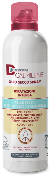 DERMOVITAMINA CALMILENE OLIO SECCO SPRAY IDRATAZIONE INTENSA PER PELLE SECCA, MOLTO SECCA E SENSIBILE 200 ML - farmasorriso.com