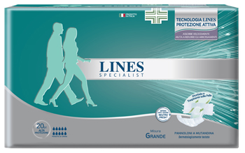 PANNOLONE A MUTANDA LINES SPECIALIST ALTAPROTEZIONE MG 20 PEZZI - farmasorriso.com