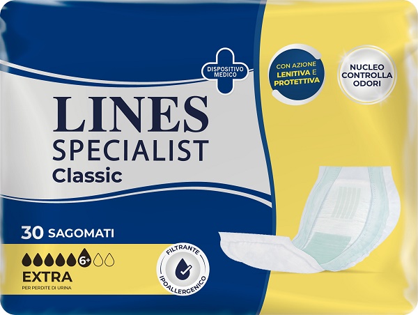 PANNOLONE LINES SPECIALIST CLASSIC SAGOMATO EXTRA 30 PEZZI - farmasorriso.com
