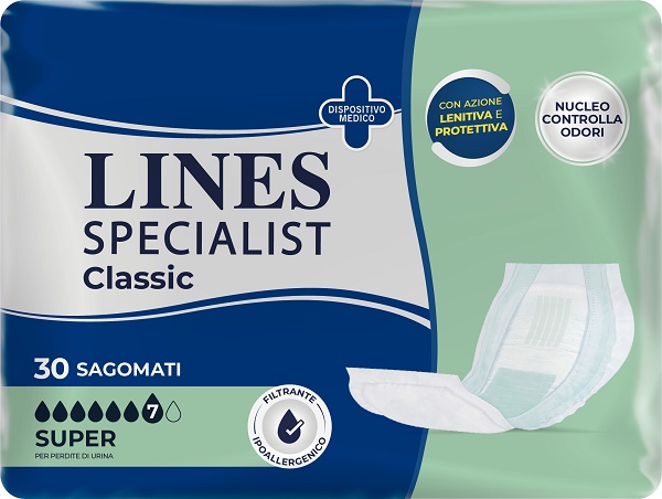PANNOLONE LINES SPECIALIST CLASSIC SAGOMATO SUPER 30 PEZZI - farmasorriso.com