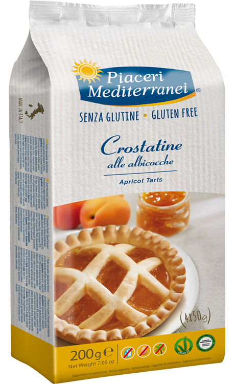 PIACERI MEDITERRANEI LE BONTA' DEL MATTINO CROSTATINE ALL'ALBICOCCA 4 X 50 G - farmasorriso.com