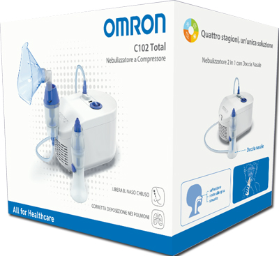 NEBULIZZATORE A PISTONE OMRON C102 TOTAL - farmasorriso.com