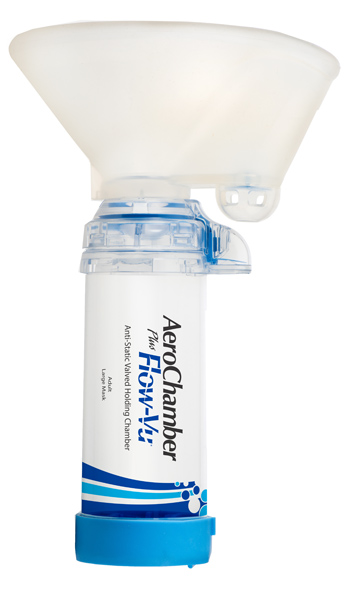 CAMERA DISTANZIATRICE ANTISTATICA AEROCHAMBER PLUS FLOWVU MASCHERA ADULTI LARGE BLU - farmasorriso.com