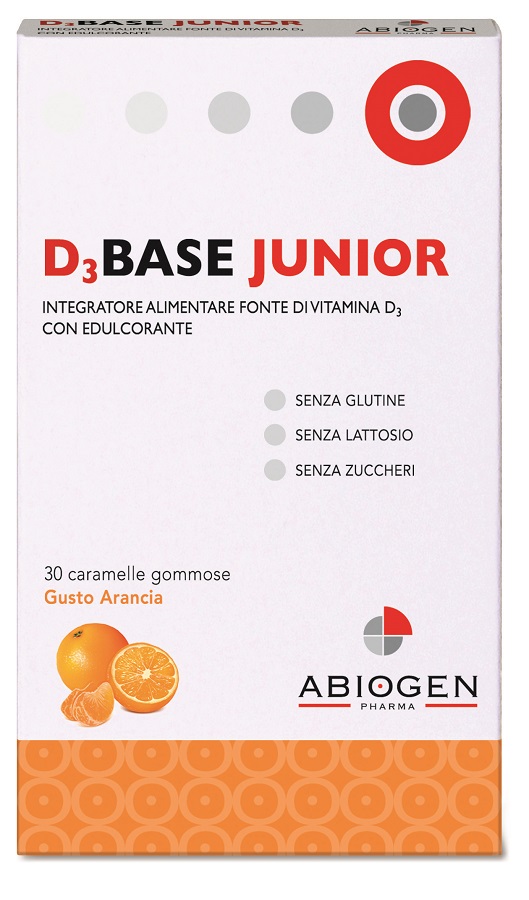 D3BASE JUNIOR 30 CARAMELLE GOMMOSE ARANCIA - farmasorriso.com