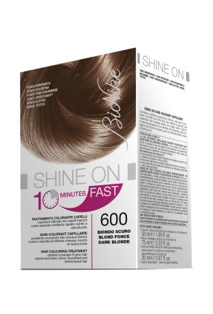 BIONIKE SHINE ON FAST TRATTAMENTO COLORANTE CAPELLI BIONDO SCURO 600 FLACONE 60 ML + TUBO 60 ML - farmasorriso.com