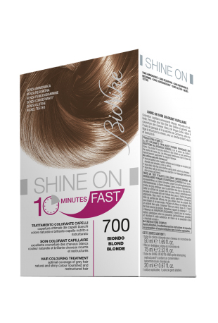 BIONIKE SHINE ON FAST TRATTAMENTO COLORANTE CAPELLI BIONDO 700 FLACONE 60 ML + TUBO 60 ML - farmasorriso.com