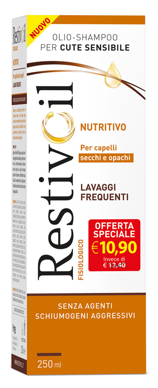 RESTIVOIL NUTRITIVO PER CAPELLI SECCHI E OPACHI LAVAGGI FREQUENTI OFFERTA SPECIALE 250 ML - farmasorriso.com