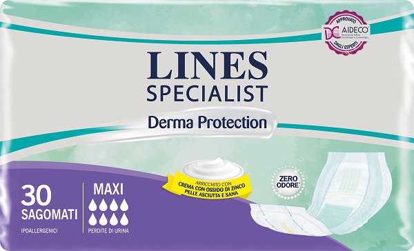LINES SPECIALIST DERM PANNOLONE SAGOMATO MAXI 30 PEZZI - farmasorriso.com