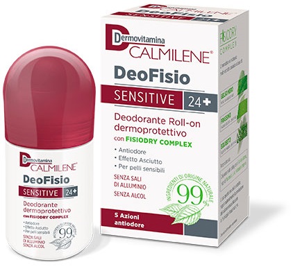 DERMOVITAMINA CALMILENE DEOFISIO SENSITIVE 24+ DEODORANTE ROLL-ON DERMOPROTETTIVO 75 ML - farmasorriso.com