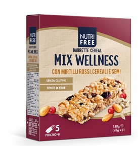 NUTRIFREE BARRETTE CEREAL MIX WELLNESS 28 G X 5 - farmasorriso.com