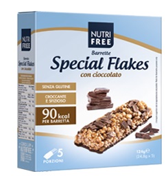 NUTRIFREE BARRETTE SPECIAL FLAKES CIOCCOLATO 24,8 G X 5 - farmasorriso.com