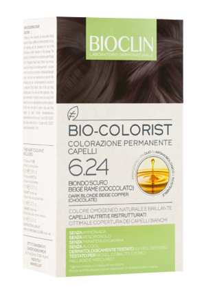 BIOCLIN BIO COLORIST 6,24 BIONDO SCURO BEIGE RAME - farmasorriso.com