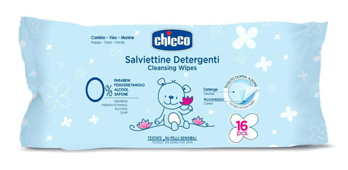 CHICCO COSMESI SALVIETTINE 16 PEZZI - farmasorriso.com