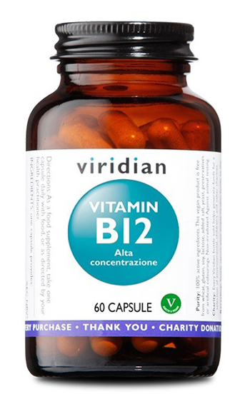 VIRIDIAN VITAMIN B12 HIGH POTENCY 60 CAPSULE VIRIDIAN VITAMINA B12 ALTA CONCENTRAZIONE - farmasorriso.com