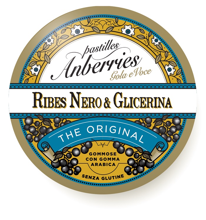 ANBERRIES CLASSICHE RIBES NERO & GLICERINA CARAMELLE 55 G - farmasorriso.com