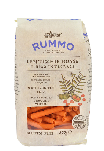 RUMMO MACCHERONCELLI N 7 LENTICCHIE ROSSE E RISO INTEGRALE 300 G - farmasorriso.com