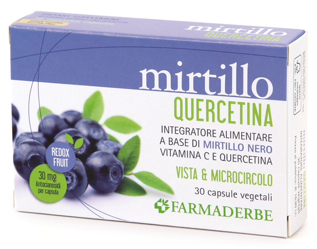 MIRTILLO QUERCETINA 30 CAPSULE - farmasorriso.com