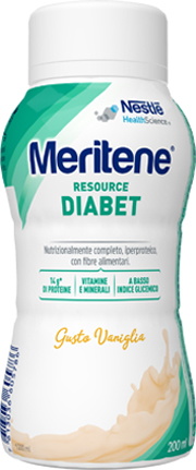 MERITENE RESOURCE DIABET VANIGLIA ALIMENTO IPERPROTEICO 28 VITAMINE E MINERALI 200 ML - farmasorriso.com