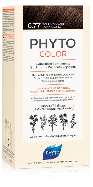 PHYTOCOLOR 6.77 MARR CHIA CAPP 1 LATTE + 1 CREMA + 1 MASCHERA + 1 PAIO DI GUANTI - farmasorriso.com