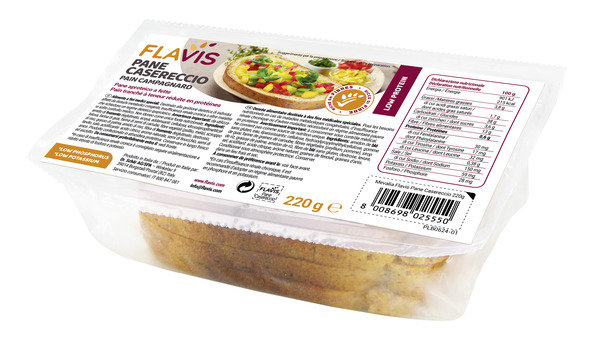 FLAVIS PANE CASERECCIO PANE APROTEICO A FETTE 220 G - farmasorriso.com
