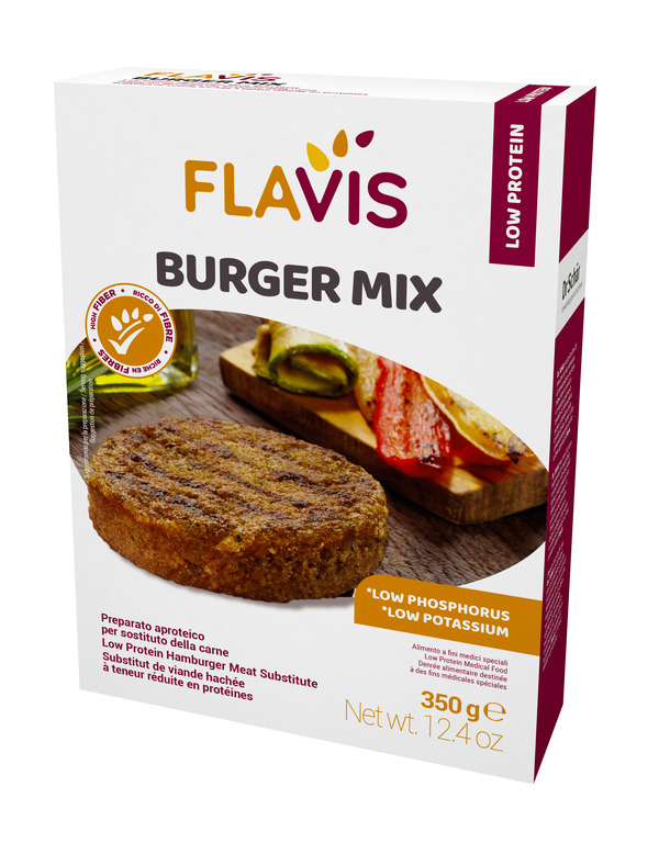 FLAVIS BURGER MIX PREPARATO APROTEICO PER SOSTITUTO DELLA CARNE 350 G - farmasorriso.com