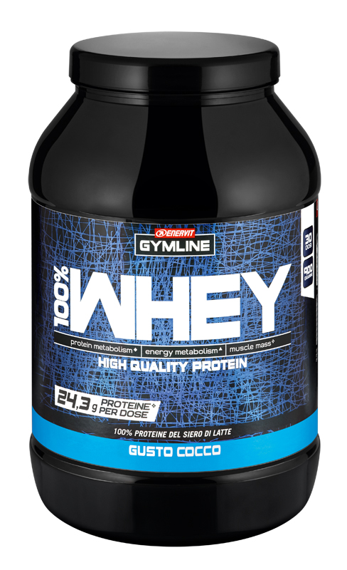 GYMLINE 100% WHEY CONCENTRATE COCCO 900 G - farmasorriso.com