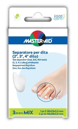 SEPARATORE DITA IN GEL MASTER-AID FOOTCARE MIX 1 SMALL + 2 MEDIUM C9 - farmasorriso.com