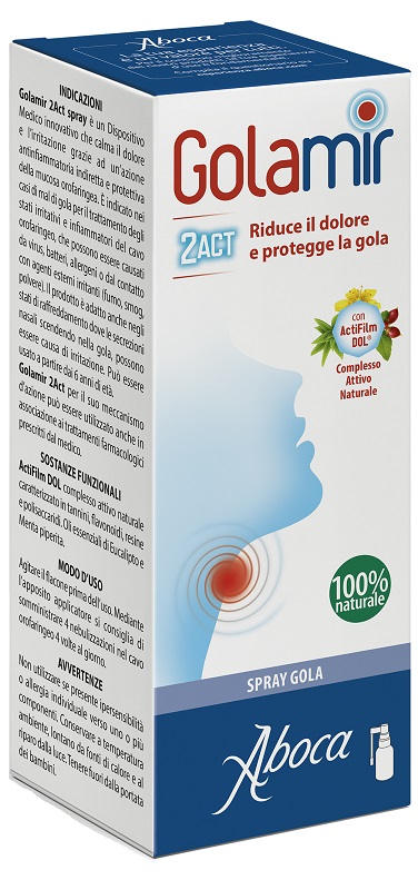 GOLAMIR 2ACT SPRAY 30 ML NO ALCOOL ADULTI E BAMBINI DA UN ANNO DI ETA' - farmasorriso.com