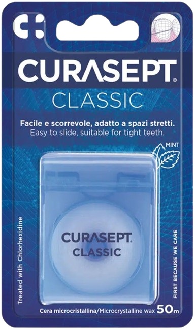 CURASEPT FLOSS CLASSIC CERATO CLOREXIDINA - farmasorriso.com