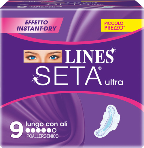 LINES SETA ULTRA ASSORBENTI LUNGHI 9 PEZZI - farmasorriso.com
