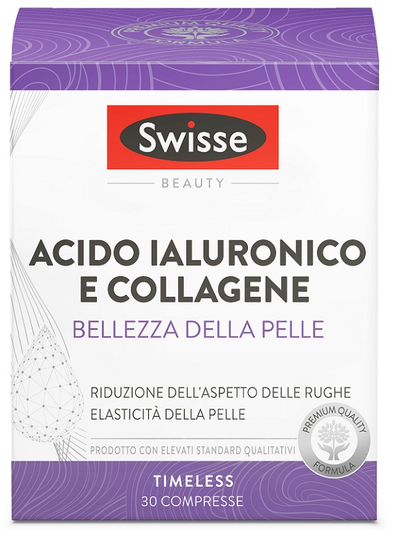 SWISSE ACIDO IALURONICO COLLAGENE BELLEZZA DELLA PELLE 30 COMPRESSE - farmasorriso.com