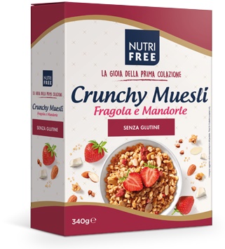 NUTRIFREE CRUNCHY MIX FRAGOLE E MANDORLE 340 G - farmasorriso.com