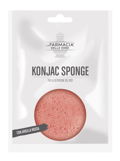 FDE KONJAC SPONGE ARGILLA ROSSA 1 PEZZO - farmasorriso.com