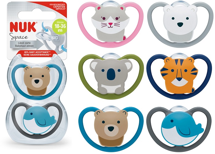 NUK SUCCHIETTO SPACE SILICONE 18-36 MESI 2 PEZZI - farmasorriso.com