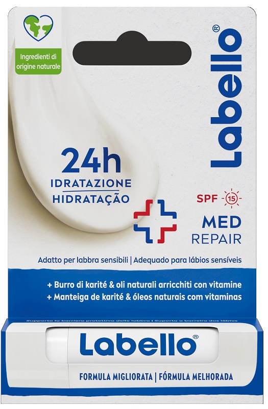 LABELLO MED REPAIR SPF15 24H IDRATAZIONE FONDENTE SULLE LABBRA 5,5 ML - farmasorriso.com