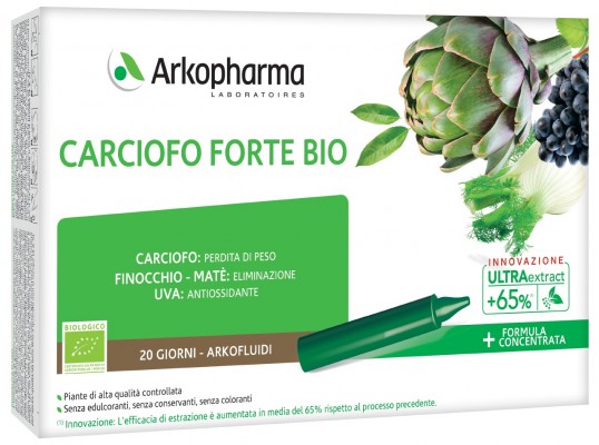 ARKOFLUIDI ULTRA SUONI CARCIOFO FORTE BIO 20 FIALE - farmasorriso.com
