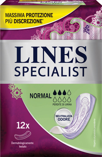LINES SPECIALIST PANNOLONE NORMAL FARMA 12 PEZZI - farmasorriso.com