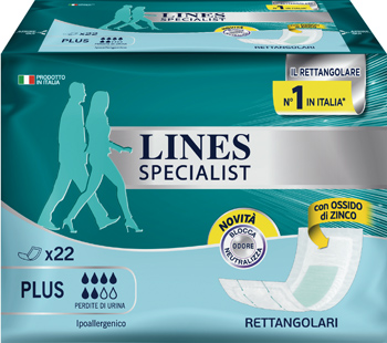 LINES SPECIALIST PANNOLONE RETTANGOLARE 22 PEZZI - farmasorriso.com